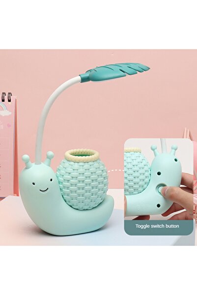 keyfim shop Masa Üstü Salyangoz Tasarımlı Kalemlik Led Lamba