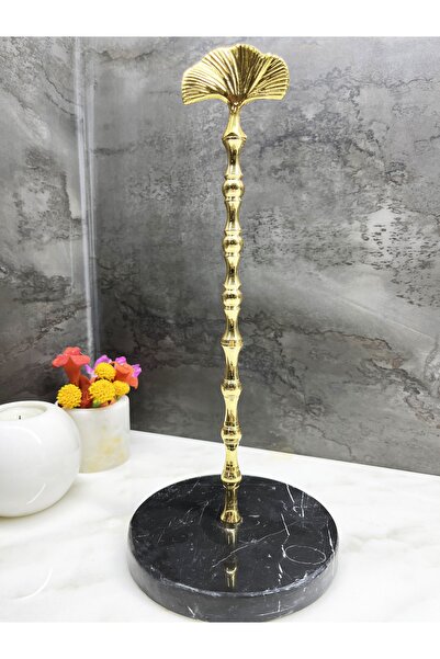 Modestmar Doğal Siyah Mermer Havluluk Gold Objeli