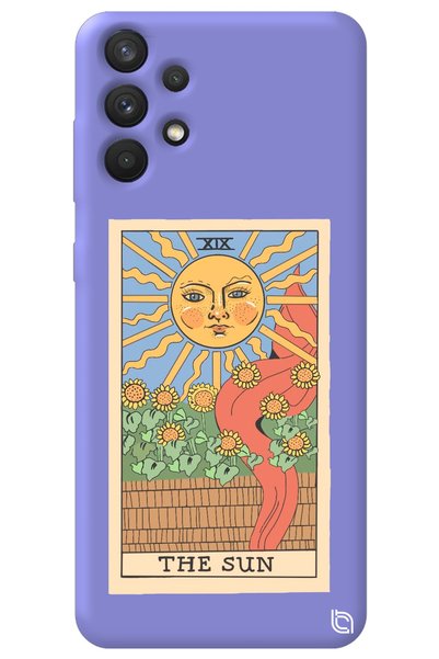 WANNA PROTECT Samsung A23 4g Compatible Lilac Premium Velvet Inside Tarot Sun...
