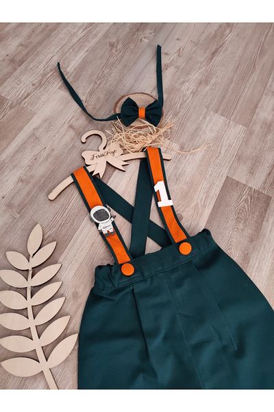 Feriatolye Space Concept 1st Year Birthday Outfit Cake Blast Costume with Astronaut Figure