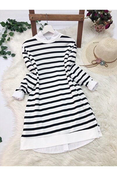 modasindoma Жіноча смугаста детальна туніка