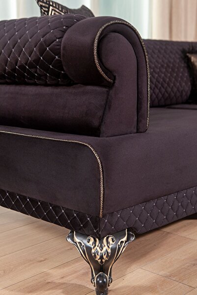 Modalife Hürrem Üçlü Kanepe Yataklı - Kahve