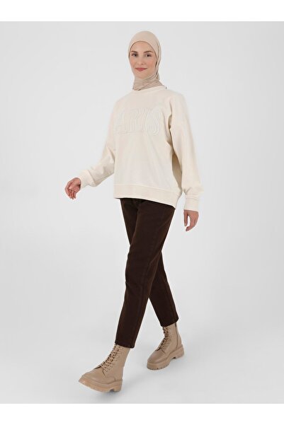 Benin Тъмнокафяв дънков панталон от естествена материя