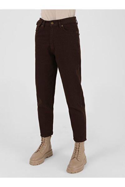 Benin Тъмнокафяв дънков панталон от естествена материя