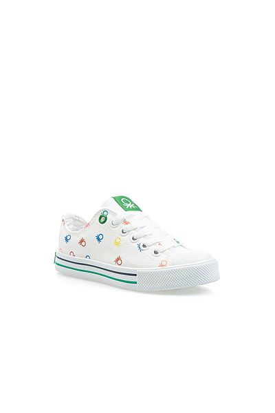 Benetton Pantofi sport albi pentru copii