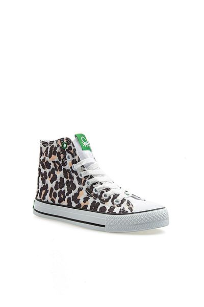 Benetton Pantofi sport albi pentru femei 30190