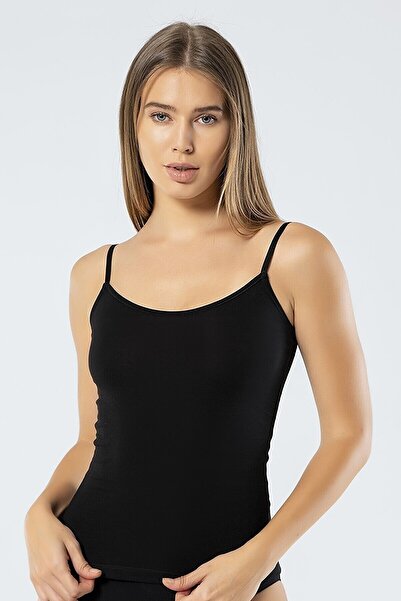 TÜREN 3-Pack Adjustable String Strap Cotton and Lycra Camisole Women's Undershirt