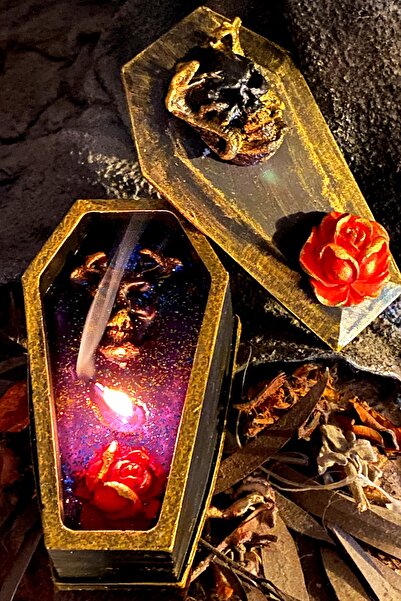 FANTASTİK SANAT ATÖLYESİ Dekoratif Hediyelik Beton Tabut Içinde Helvanı Kavur...