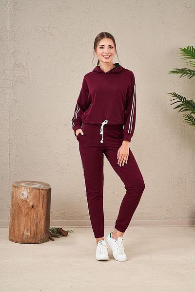 Maroon sweatsuit womens sales