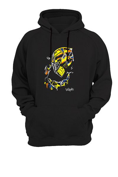 WİDİ 46 Printed Unisex Large Size Black Sweatshirt