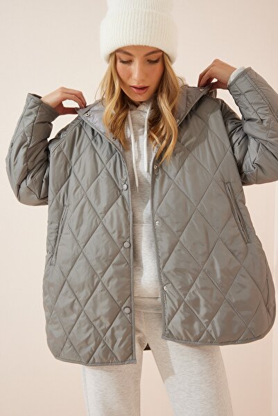 Happiness İstanbul Winter Jacket - Gray - Puffer