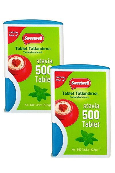 Sweetwell Stevia Tablet Tatlandırıcı 500 Tablet X 2 Adet Sıfır Kalori