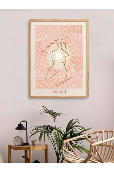 HOMEPACK Единична картина с естествена дървена рамка Tk/031