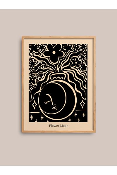 HOMEPACK Единична картина с естествена дървена рамка Tk/032