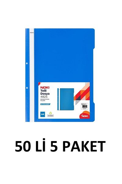 Noki 5 Pack Wired File 50 Pieces Blue