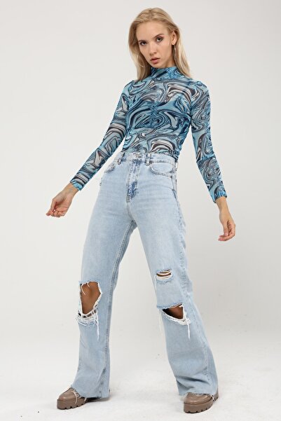 Bolder Ofelia mramorový vzor rolákový tyl tělo