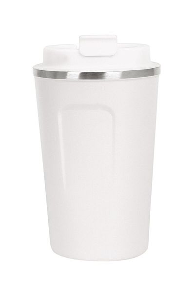 Verahed 500ml White Ergonomic Thermos Cup - Double Layer, Hand-Burning, Vacuum, Stainless Steel