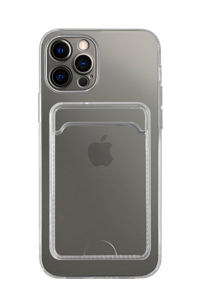 shoptocase حافظة هاتف شفافة متوافقة مع هاتف Iphone 13 Pro مع حامل بطاقة فاخر