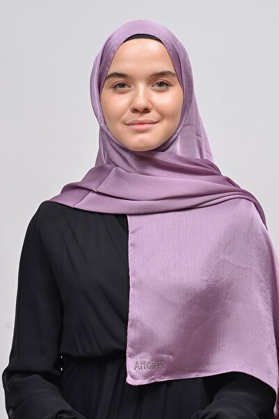 Altobeh Janjan Parlak Saten Dokulu Tesettür Abiye Şifon Şal-açık Maron