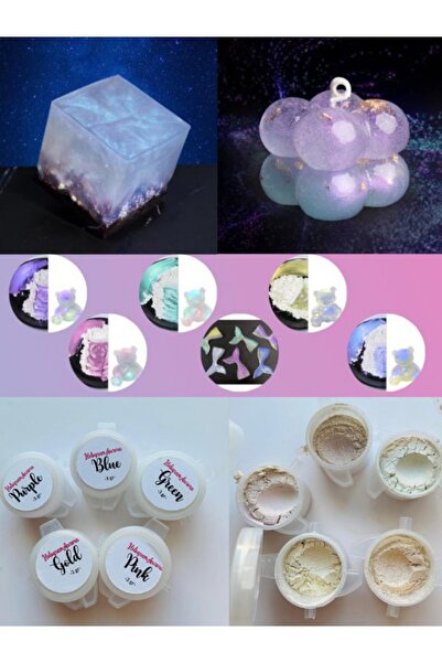 Sirius Hobi Epoksi Mum Tırnak Inci Tozu Hologram Aurora Pigment Boya Seti
