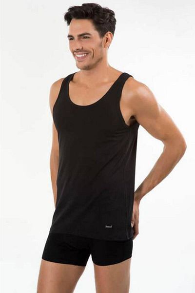 Kom Scott Strap Cotton Modal Men's 2-Piece Undershirt 005