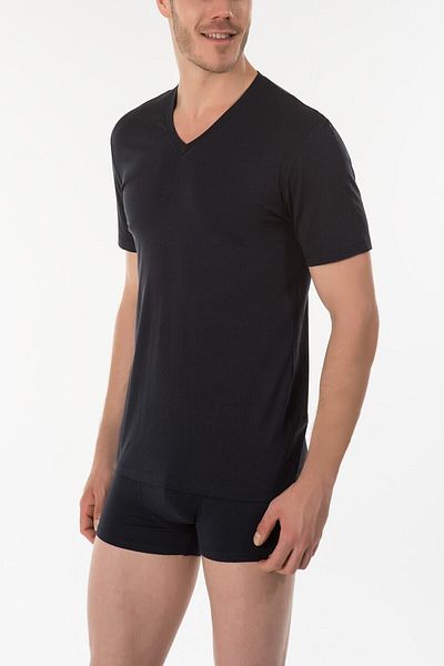 Kom Ανδρικό μπλουζάκι Navy Blue Antonio με λαιμόκοψη 44ts30021lacı