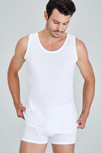 Kom Men's Henry Undershirt White Xl