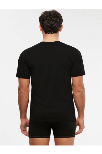 Kom Men's Black Eduardo 2-pack T-shirt Undershirt