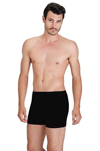 Kom Men's Black Combed Cotton Adrian Buttoned Boxers Pack of 6