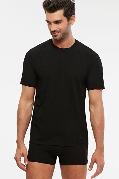 Kom Men's Combed Cotton Lycra Compact 0-collar Tshirt Undershirt, 4-Piece