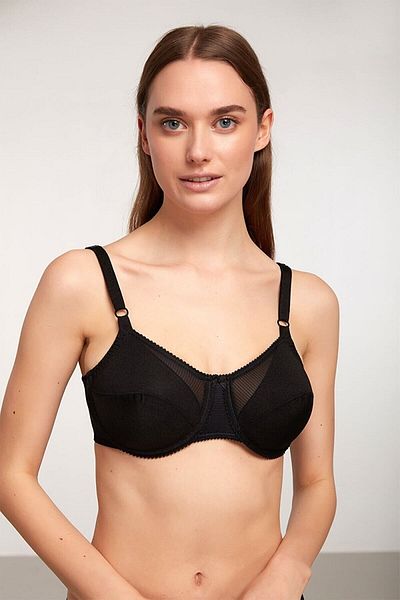 Kom Μαύρο Underwire Gathering σουτιέν