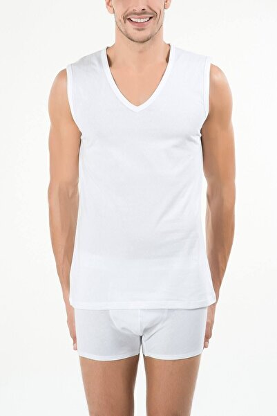 Kom Tricou Barry 2 Li cu decolteu în V fără mâneci At10021 100% bumbac