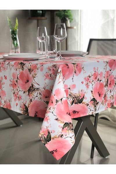 desen izmir Fata de Masa Romantica Cusuta Speciala 130x230 Cm 8-10 Pers