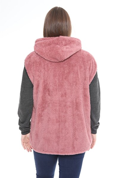 KSV Collection Plus Size Dried Rose Plush Vest