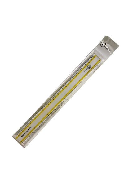 HATAŞ TEKNİK Hatas Tribldesimeter Transparent Triangle Centimeter-inch Scale Ruler 30cm 12inch