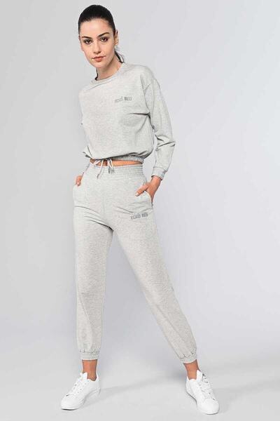 ECKO UNLTD Γυναικείο παντελόνι με ψηλή ζώνη Jun Grey