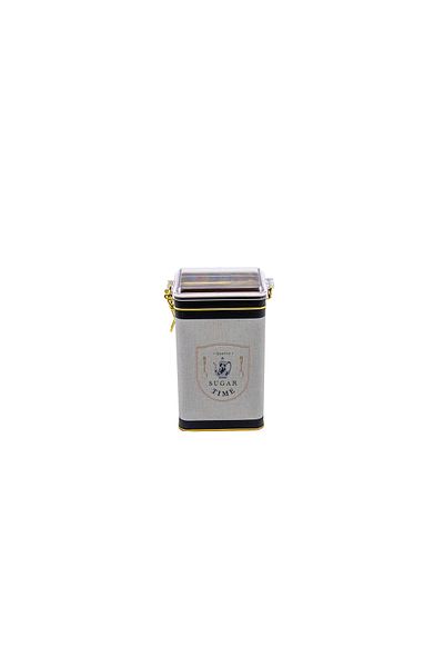 EVLE Er048-6f Sugar Patterned Rectangular Metal Storage Container 8x10cm