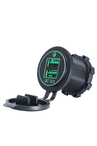 Autoline 12-24 Volt Araç/tekne/motorsiklet Için ( Quick ) Hızlı Şarj Yeşil Renk