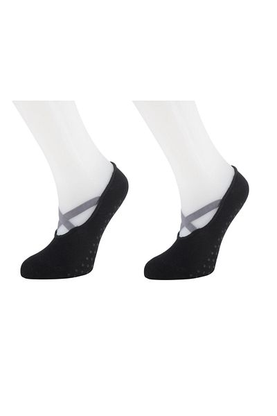 Fancy 4-Piece Black Yoga Plates Socks