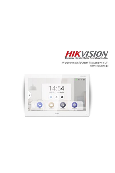 Hikvision Ds-kh9510-wte1 10" Dokunmatik Iç Ortam Istasyon ( Wi-fi, Ip Kamera ...