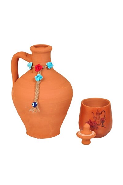 SAMESA HEDİYELİK Toprak Testi 2,5 Litre (1 Adet Testi Kapagı --1adet Desenli ...