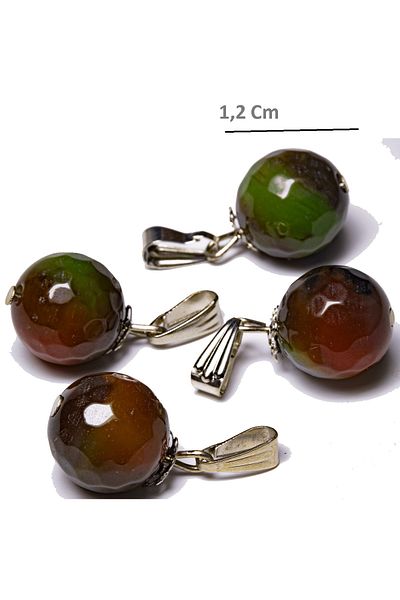 Tesbih Atölyesi Multicolor Certified Quartz Stone - Natural Necklace (Diamond Cut)