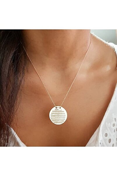 Topyekünparti Altın Ayetel Kürsi Kolye