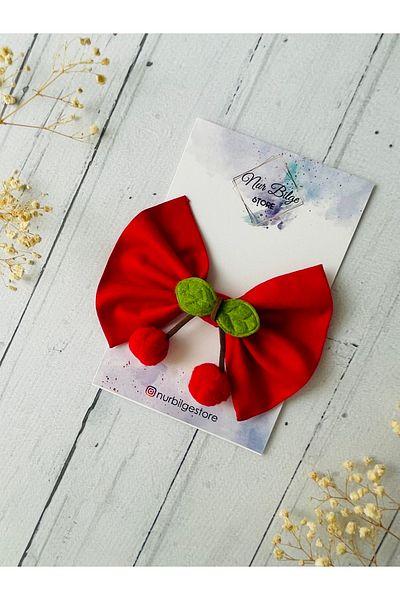 NURBİLGESTORE Cherry Detailed Children's Design Buckle