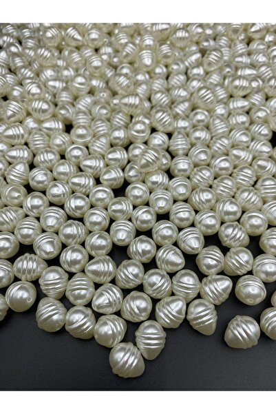 Hedef Bijuteri 25 جرام كريم اللون 10x14 مللي متر فاخر مطلي عديم الشكل الباروك شبه منحرف حبات اللؤلؤ البلاستيكية #12 (~ 26 قطعة)