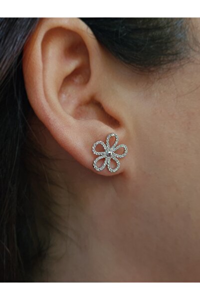 Sirius Pırlanta Pırlanta Taşlı Çiçek Küpe