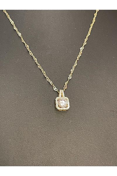 Gönülden Tasarım Zircon Stone Design Necklace Earring Set