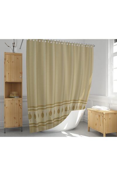 Zethome Perdeau de baie 1x110x200 Perdeau de duș cu o singură canapea cu inel Cadou 5030