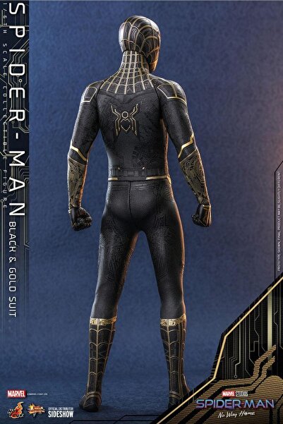 Hot Toys Spider-man (black & Gold Suit) Sixth Scale Figure 908916 / Marvel Comics / Spider-man: No W