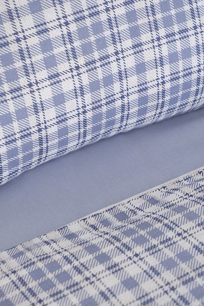 Karaca Home Set cuvertură dublă Luan Blue 100% bumbac???????